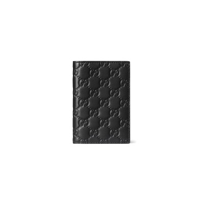GUCCI GG EMBLEM PASSPORT CASE 850184 (12*7.5cm)